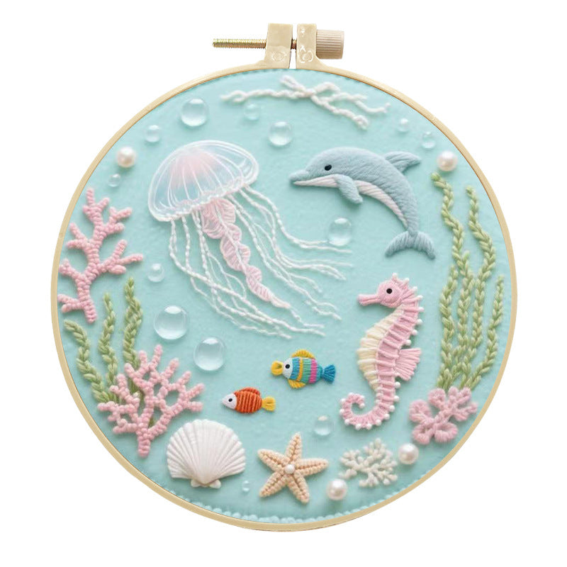 DIY Embroidery Underwater Scene Fabric Craft Kit