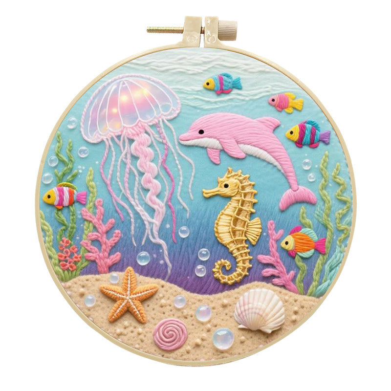DIY Embroidery Underwater Scene Fabric Craft Kit