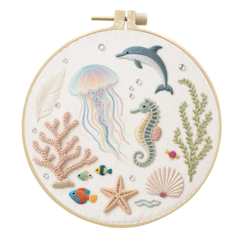 DIY Embroidery Underwater Scene Fabric Craft Kit