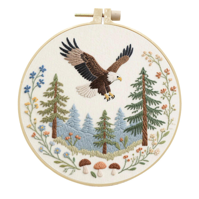 DIY Embroidery Eagle Handmade Fabric Craft Kit