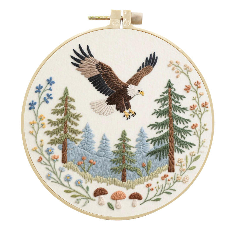 DIY Embroidery Eagle Handmade Fabric Craft Kit
