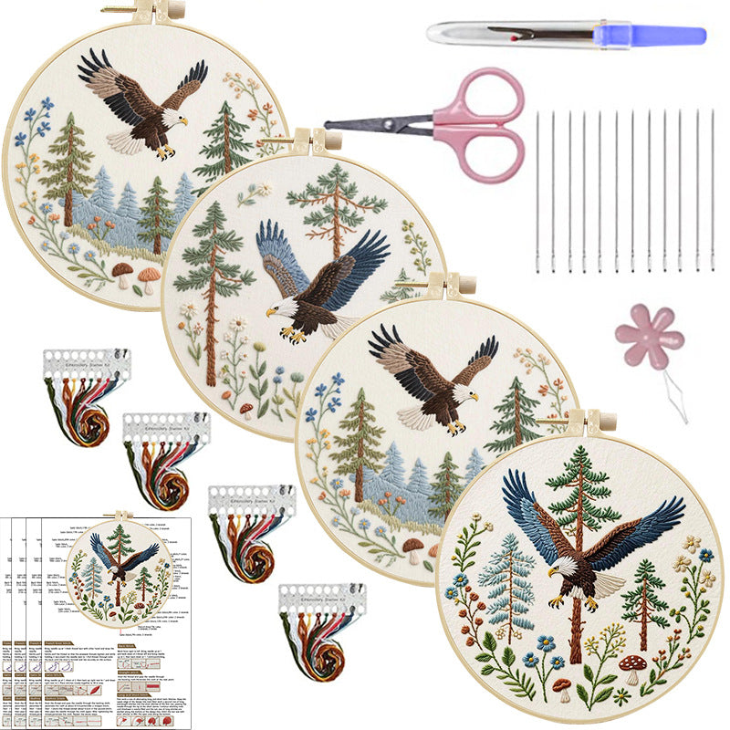 DIY Embroidery Eagle Handmade Fabric Craft Kit