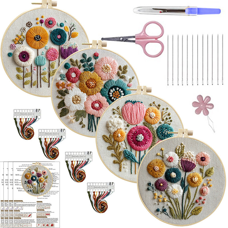 Embroidery DIY Handmade Bouquet Craft Kit