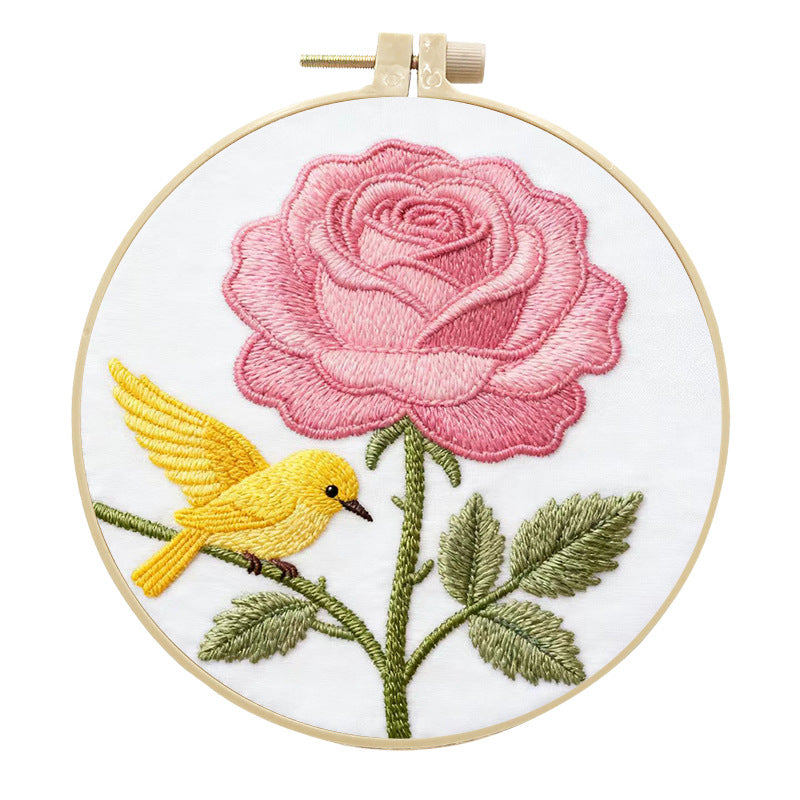 DIY Floral and Bird Handicraft Fabric Craft Kit