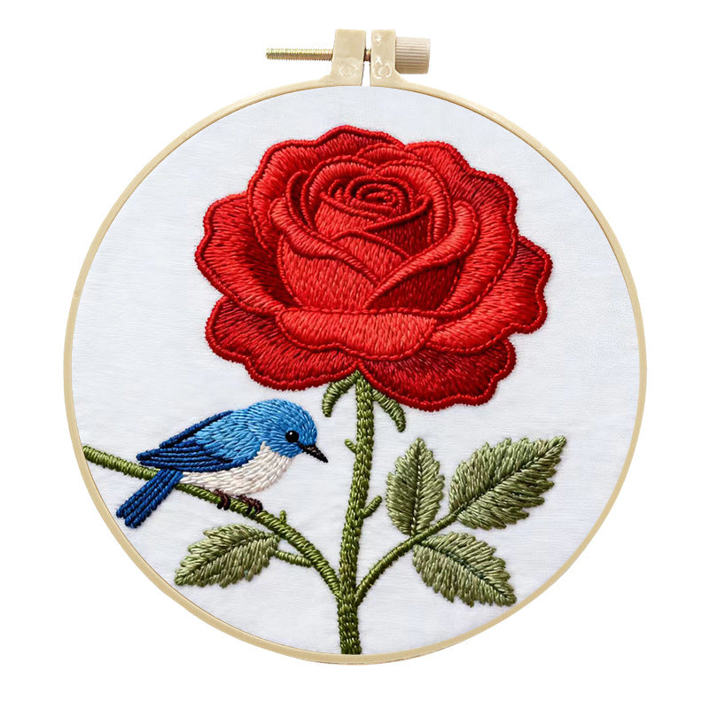 DIY Floral and Bird Handicraft Fabric Craft Kit