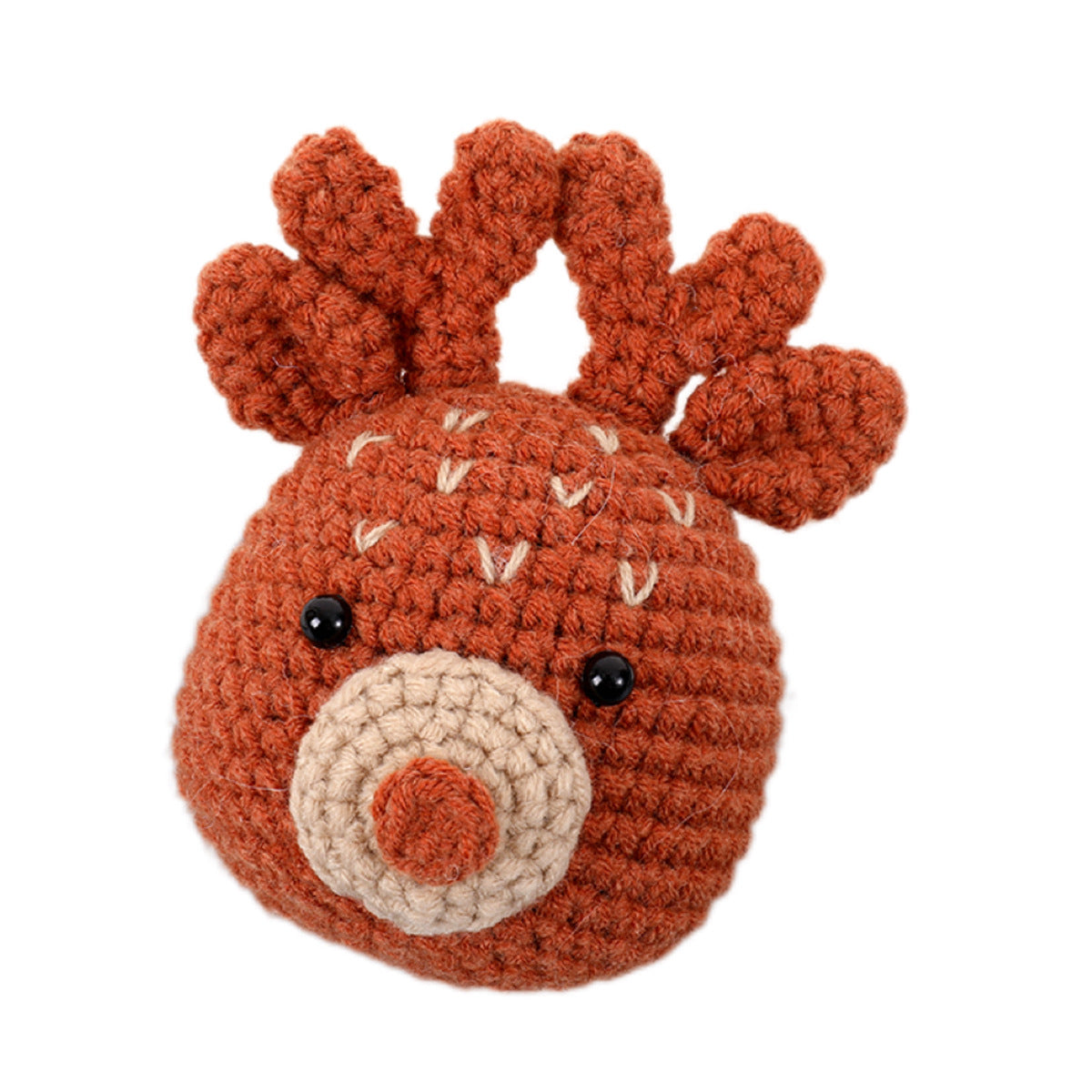 Hand-Crocheted Christmas Reindeer Plush Toy