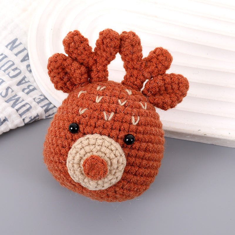 Hand-Crocheted Christmas Reindeer Plush Toy