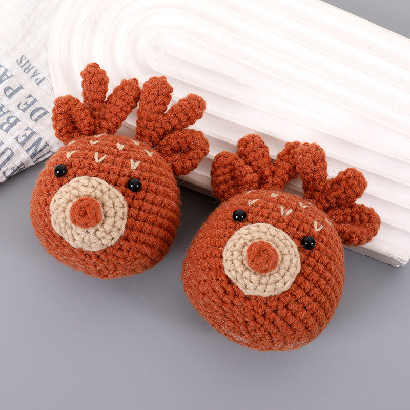 Hand-Crocheted Christmas Reindeer Plush Toy