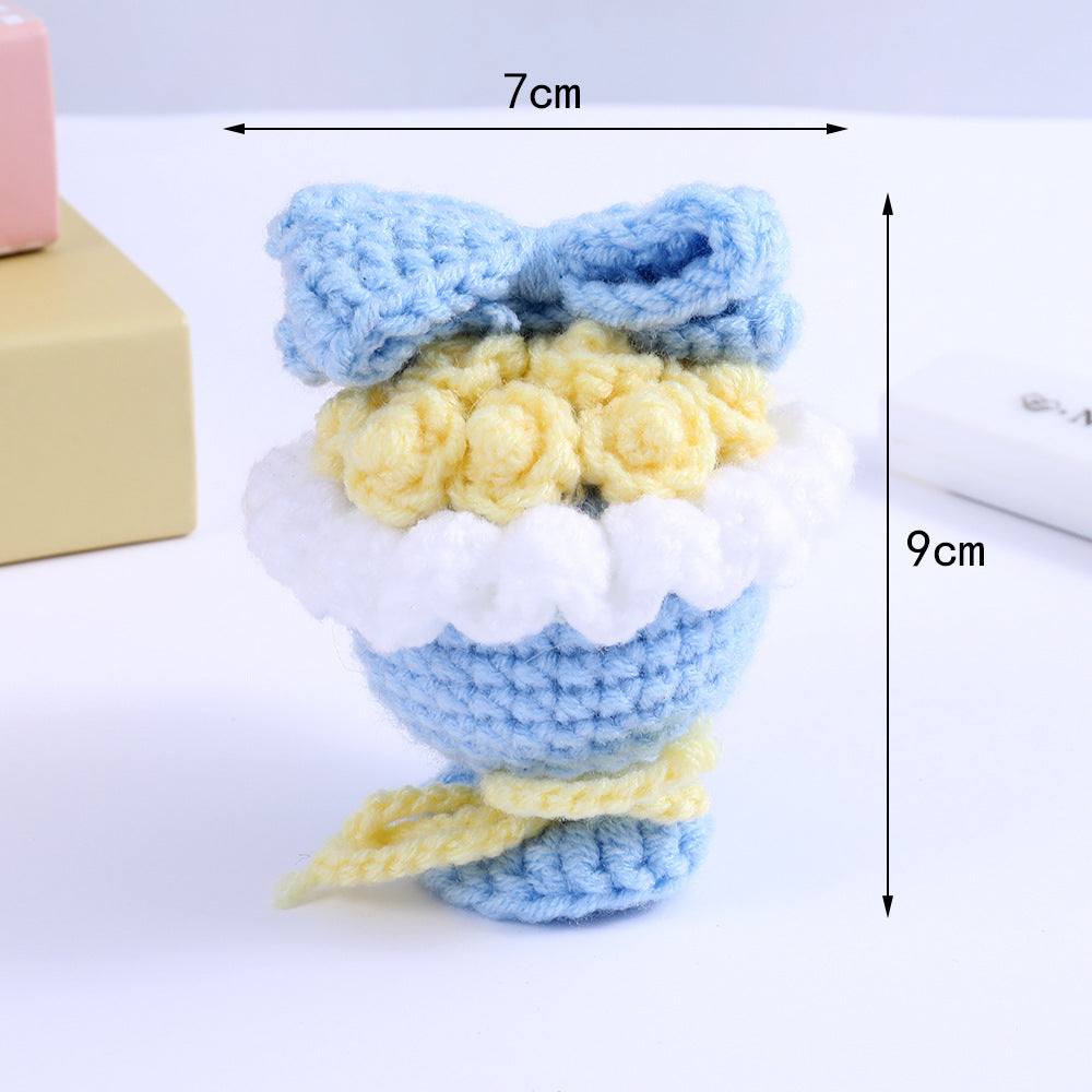 Hand-Crocheted Rose Plush Toy