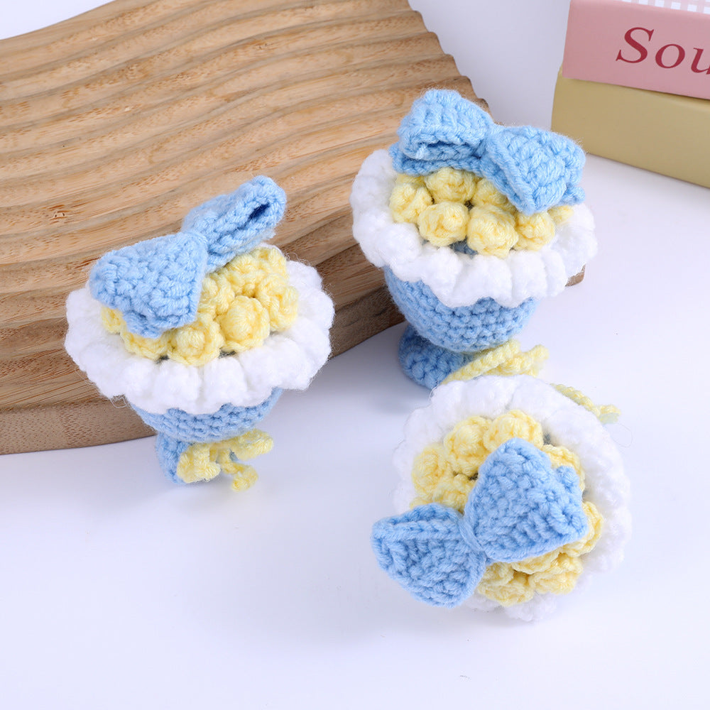 Hand-Crocheted Rose Plush Toy