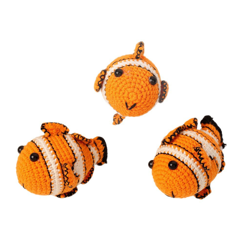 Hand-Crocheted Clownfish Plush Toy