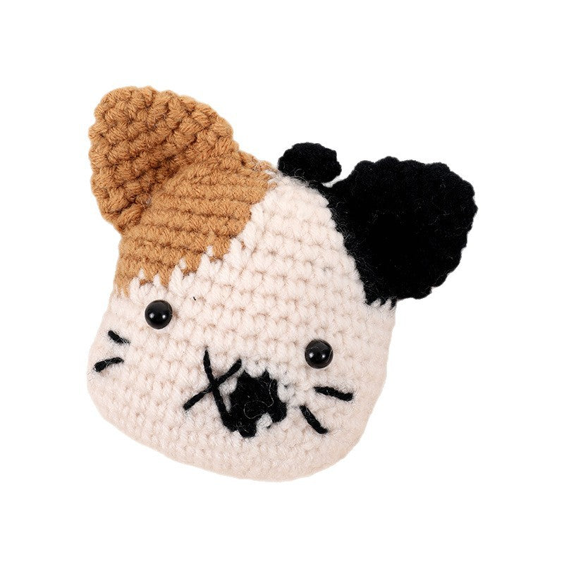 Hand-Crocheted Clown Cat Plush Toy