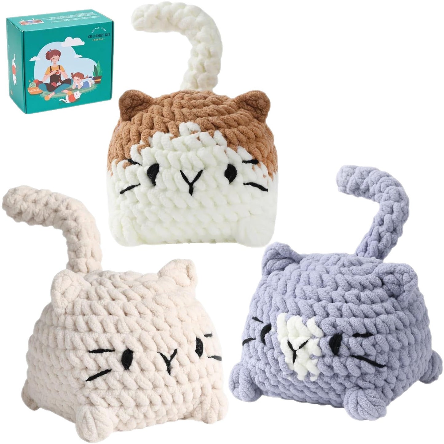 DIY Handmade Mini Cat Series Crochet Kit