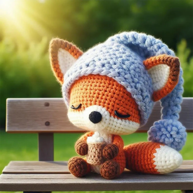 Diy Handmade Asleep Fox Crochet Kit