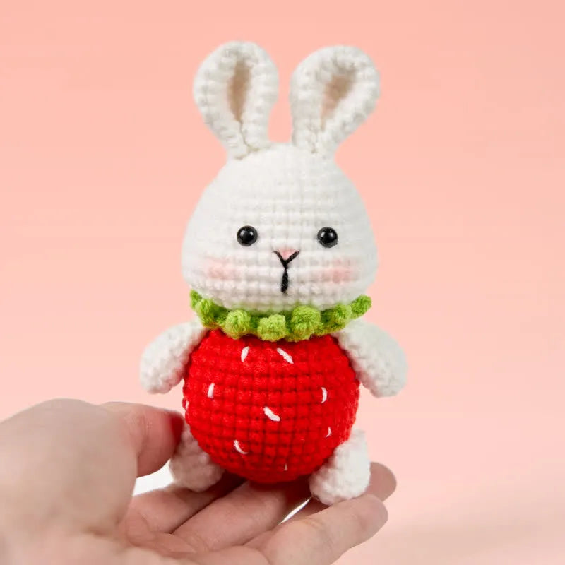Handmade Strawberry Dress Bunny Crochet