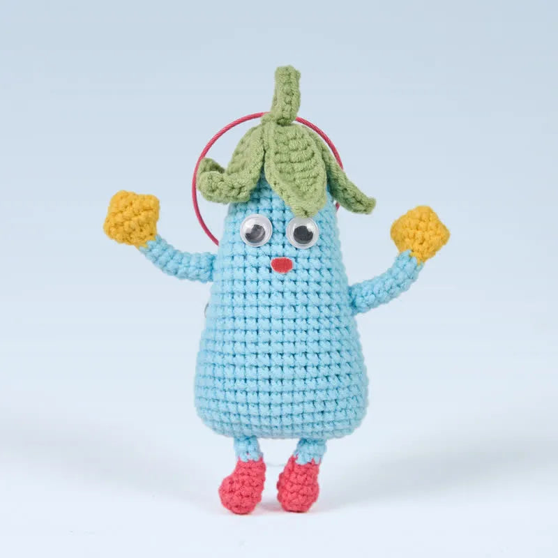 Handmade Happy Eggplant Crochet