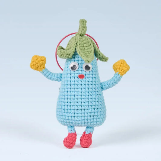 Handmade Happy Eggplant Crochet