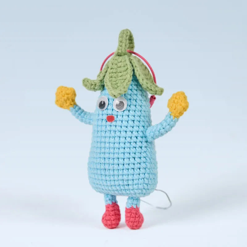 Handmade Happy Eggplant Crochet