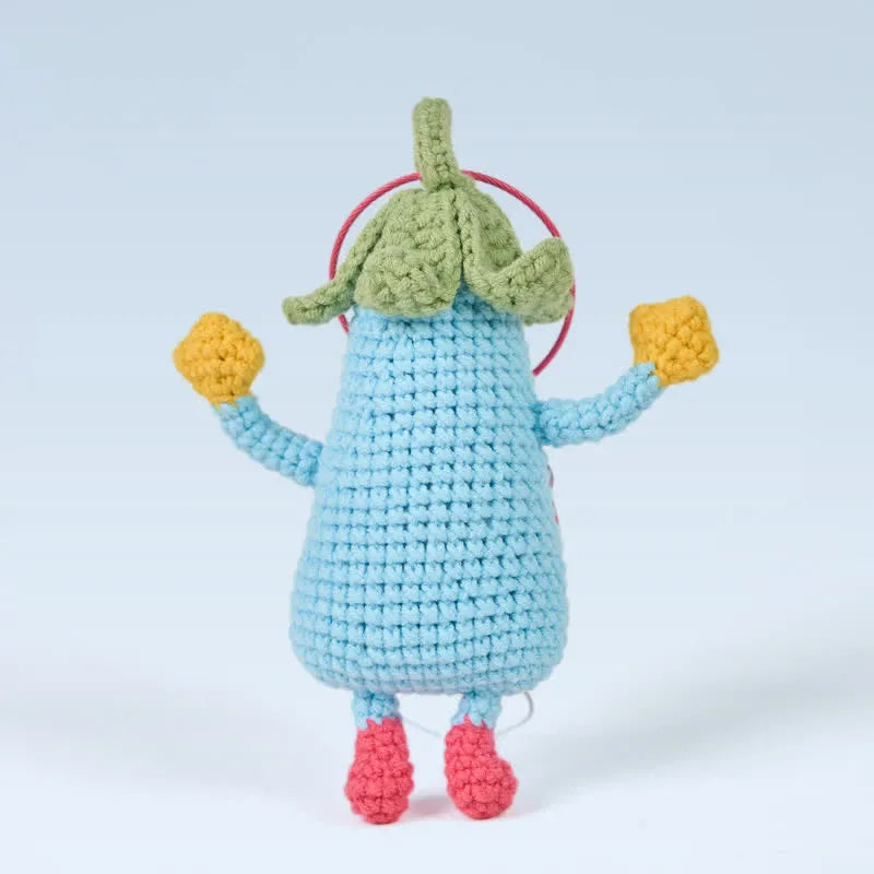 Handmade Happy Eggplant Crochet