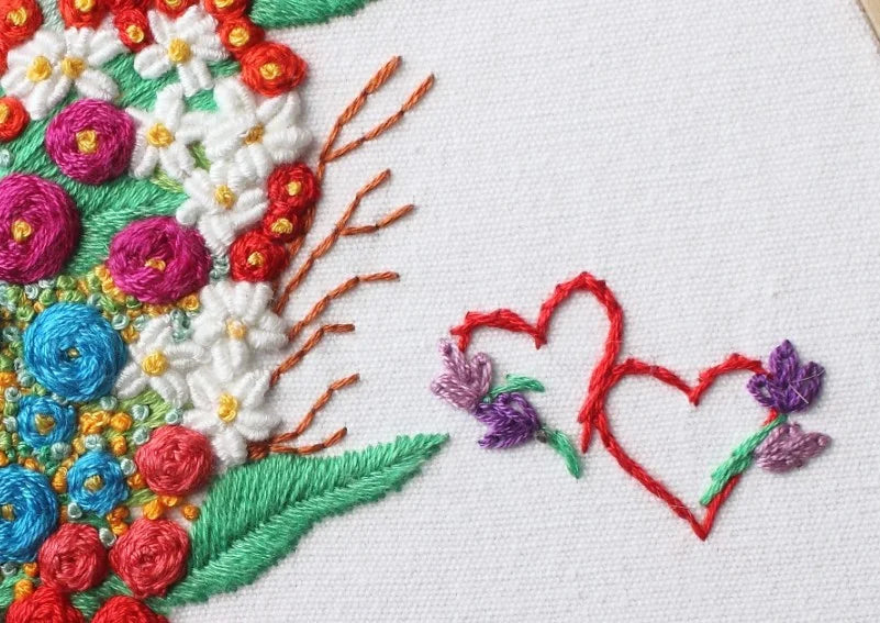 Floral Bouquets Embroidery Kit