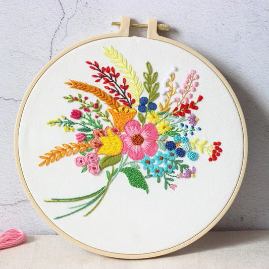 Floral Bouquets Embroidery Kit