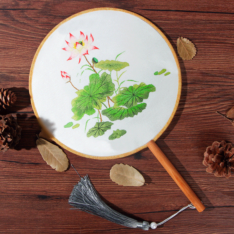 Embroidery DIY Handmade Fan Kit