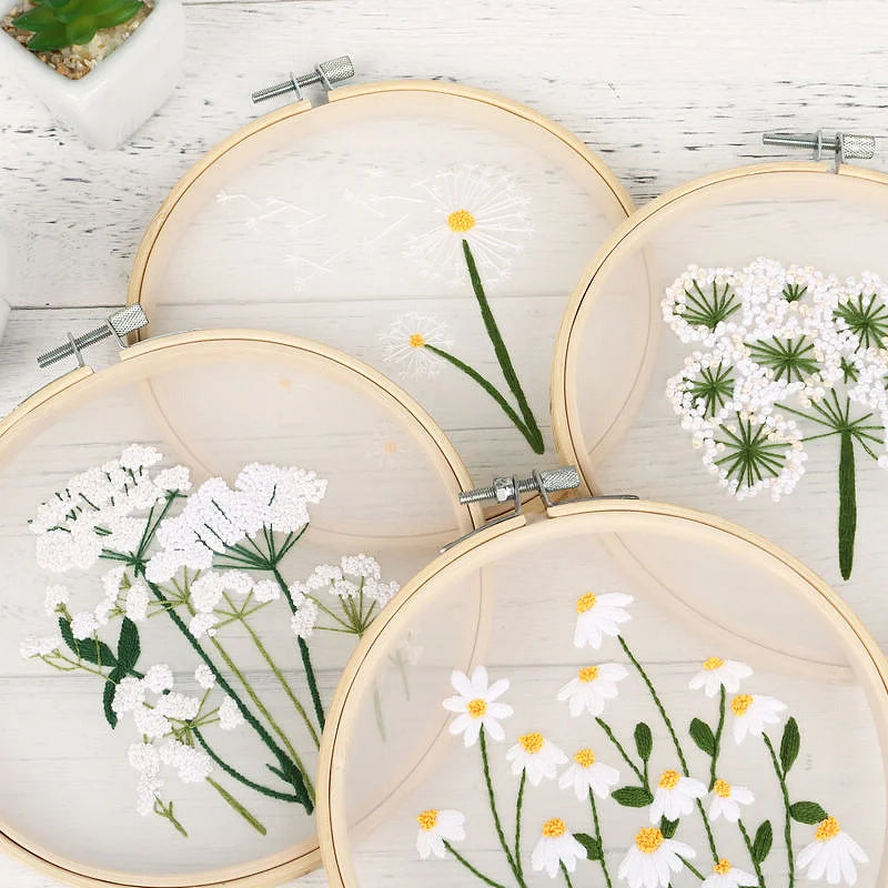 Delicate Floral Embroidery Kit