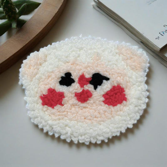 Cute Little Sheep Plush Coasters DIY Embroidery Kit