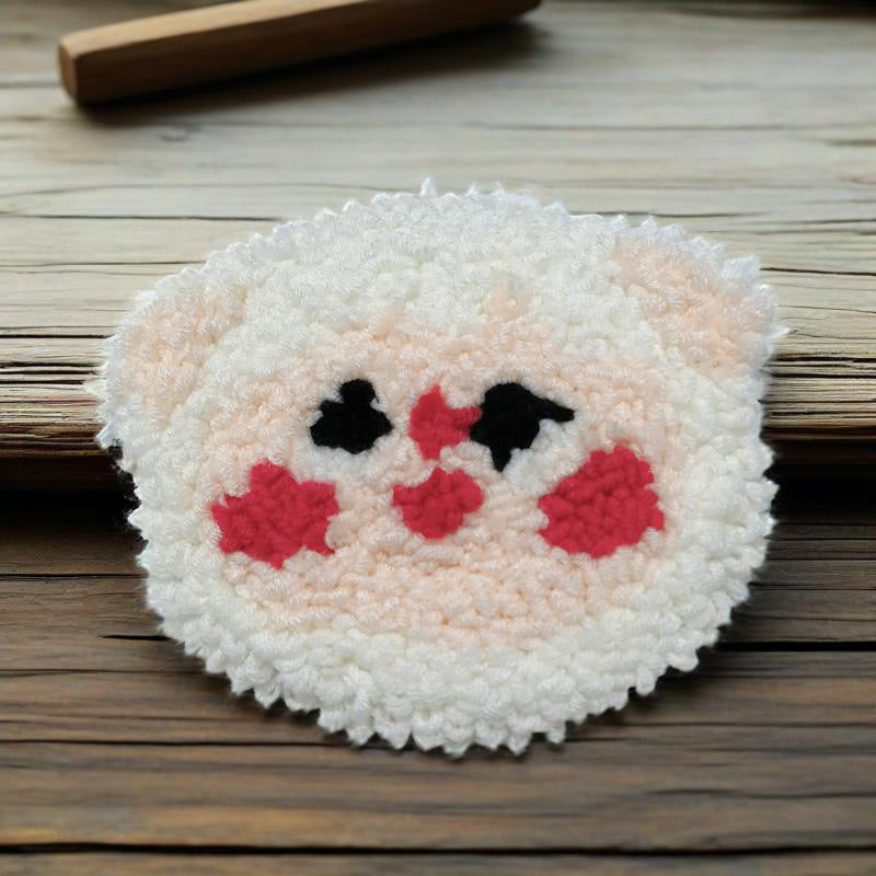 Cute Little Sheep Plush Coasters DIY Embroidery Kit