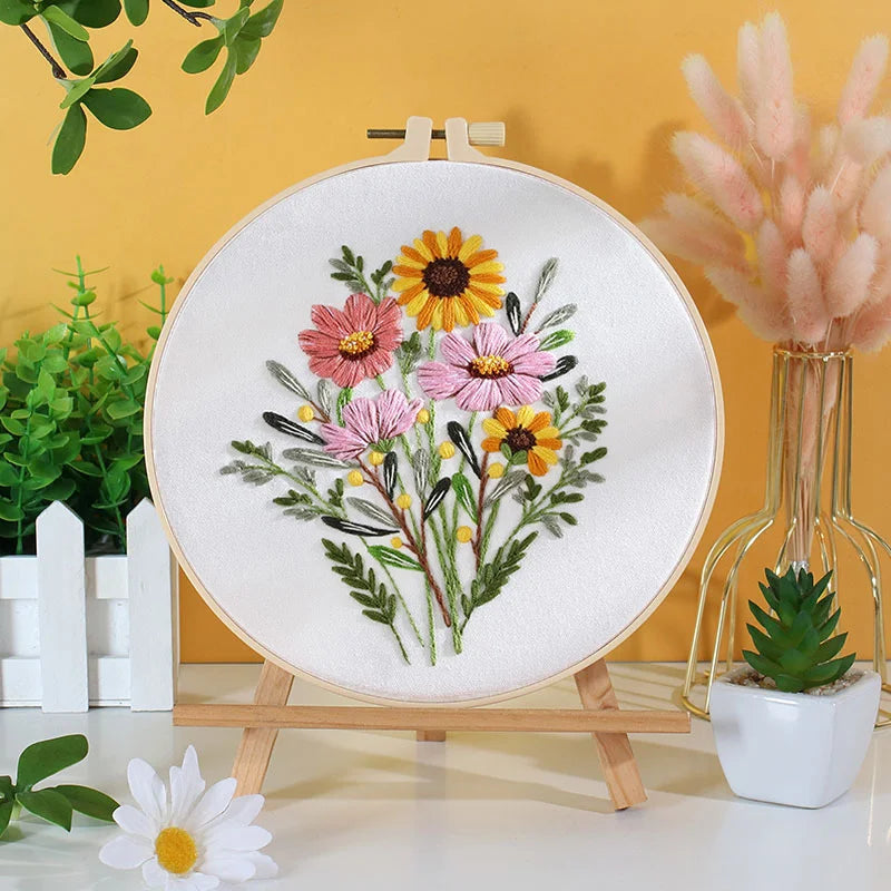Embroidery Hoop Flower Kit