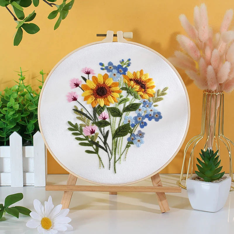 Embroidery Hoop Flower Kit