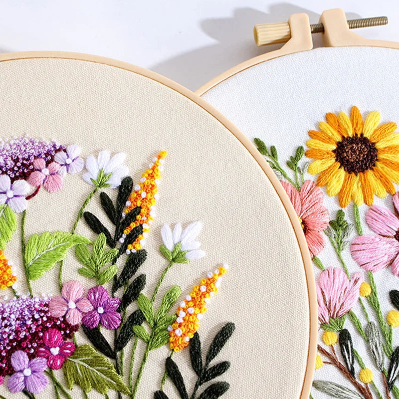 Embroidery Hoop Flower Kit
