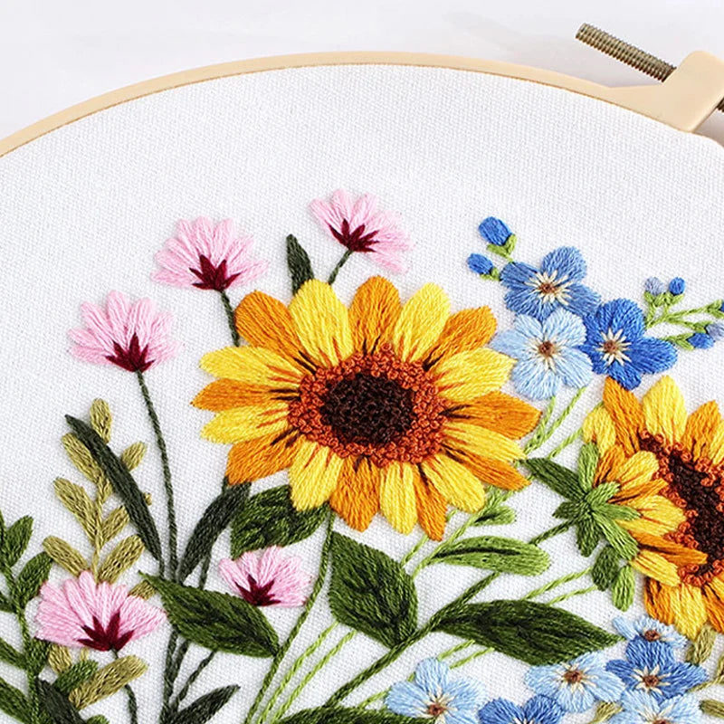 Embroidery Hoop Flower Kit
