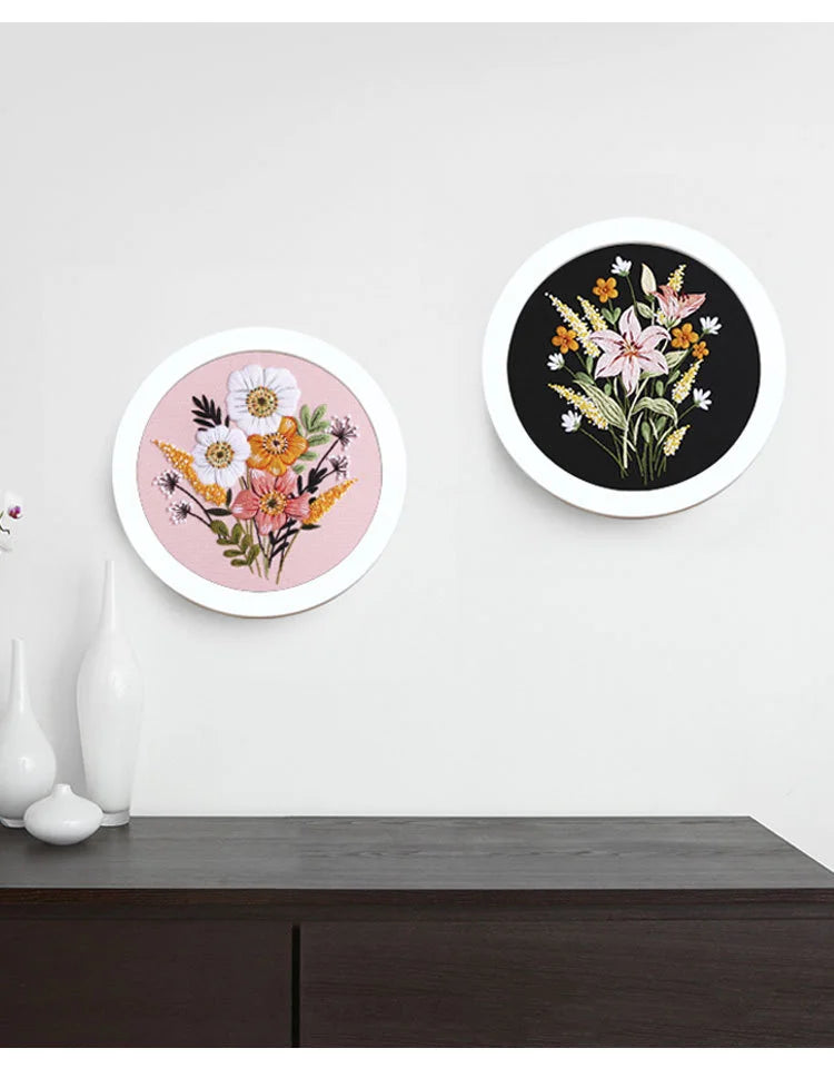 Embroidery Hoop Flower Kit