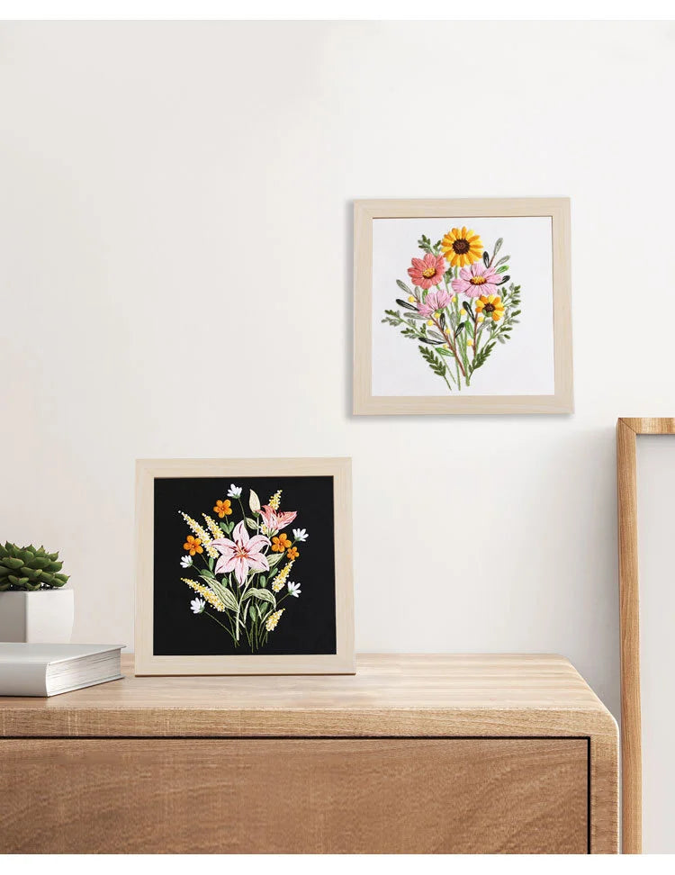 Embroidery Hoop Flower Kit