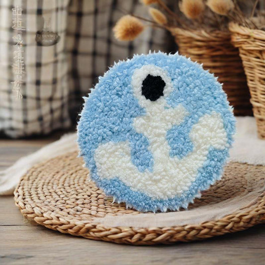 Cute Anchor Plush Coaster DIY Embroidery Kit