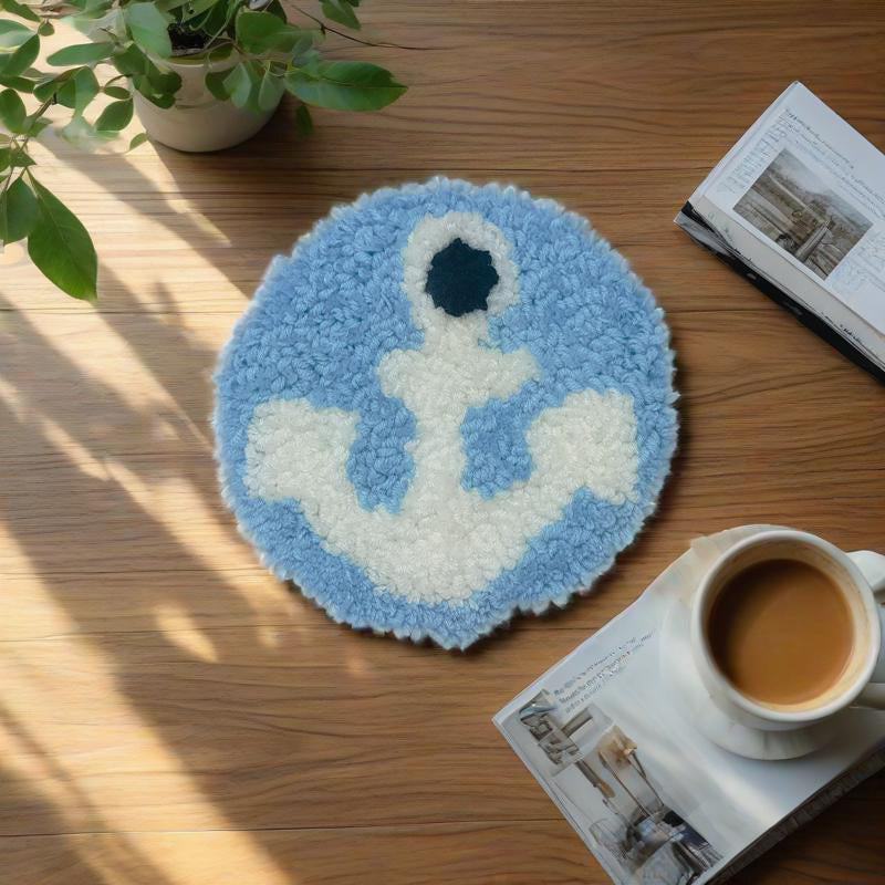 Cute Anchor Plush Coaster DIY Embroidery Kit