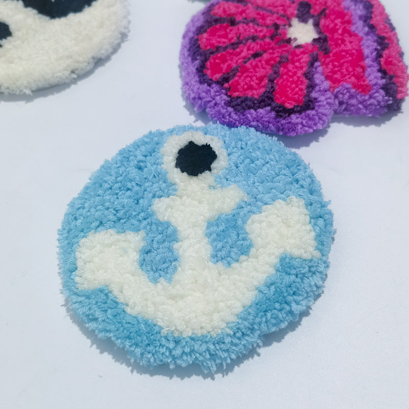 Cute Anchor Plush Coaster DIY Embroidery Kit