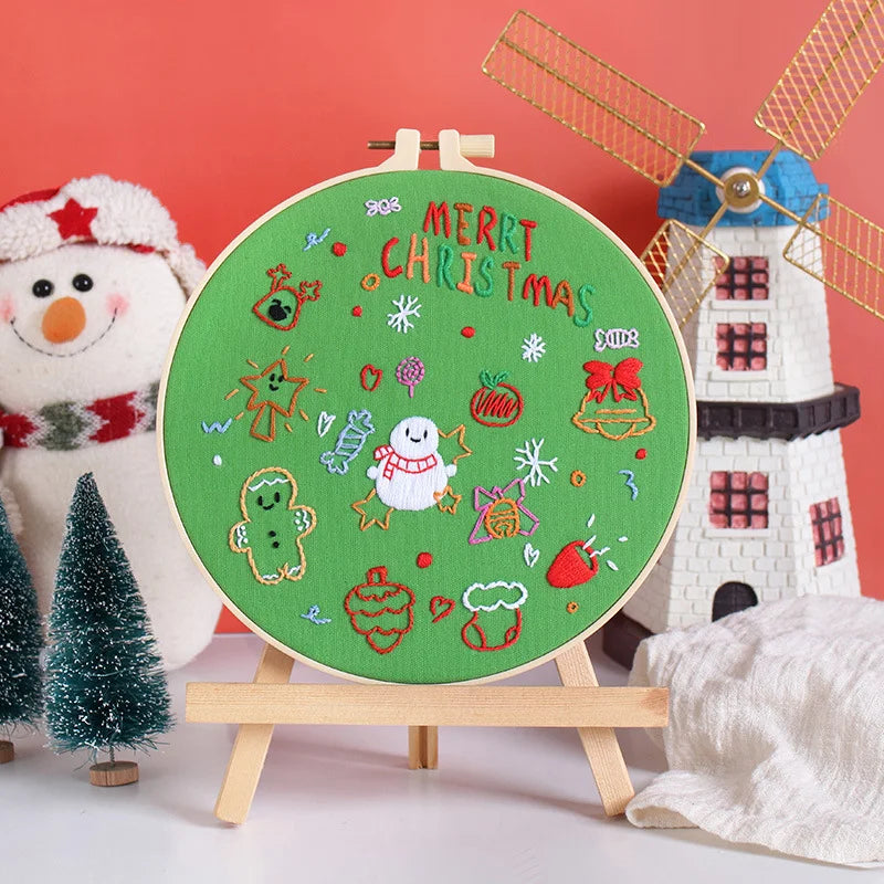 Festive Christmas -Themed DIY Embroidery Kits