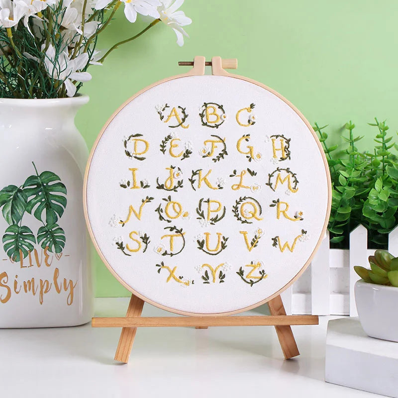 Colorful Alphabet -Themed DIY Embroidery Kits