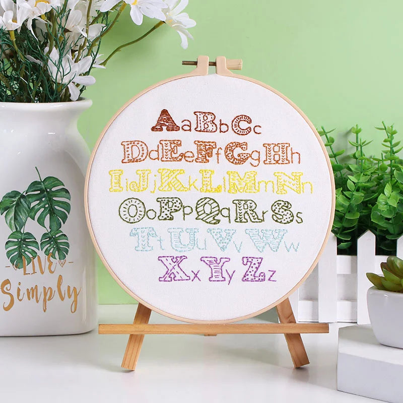 Colorful Alphabet -Themed DIY Embroidery Kits