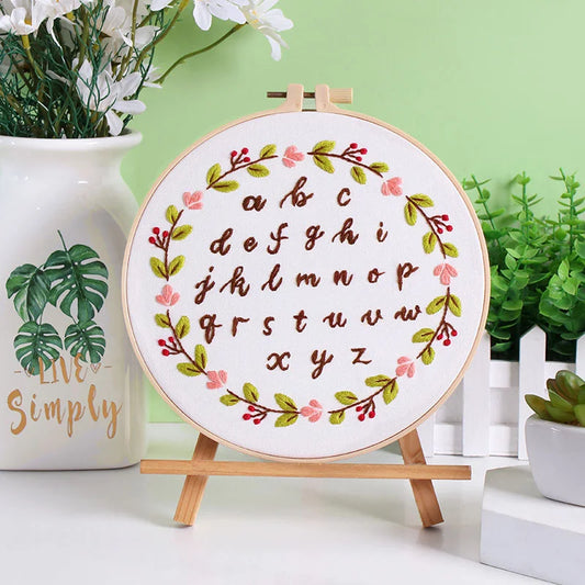 Colorful Alphabet -Themed DIY Embroidery Kits