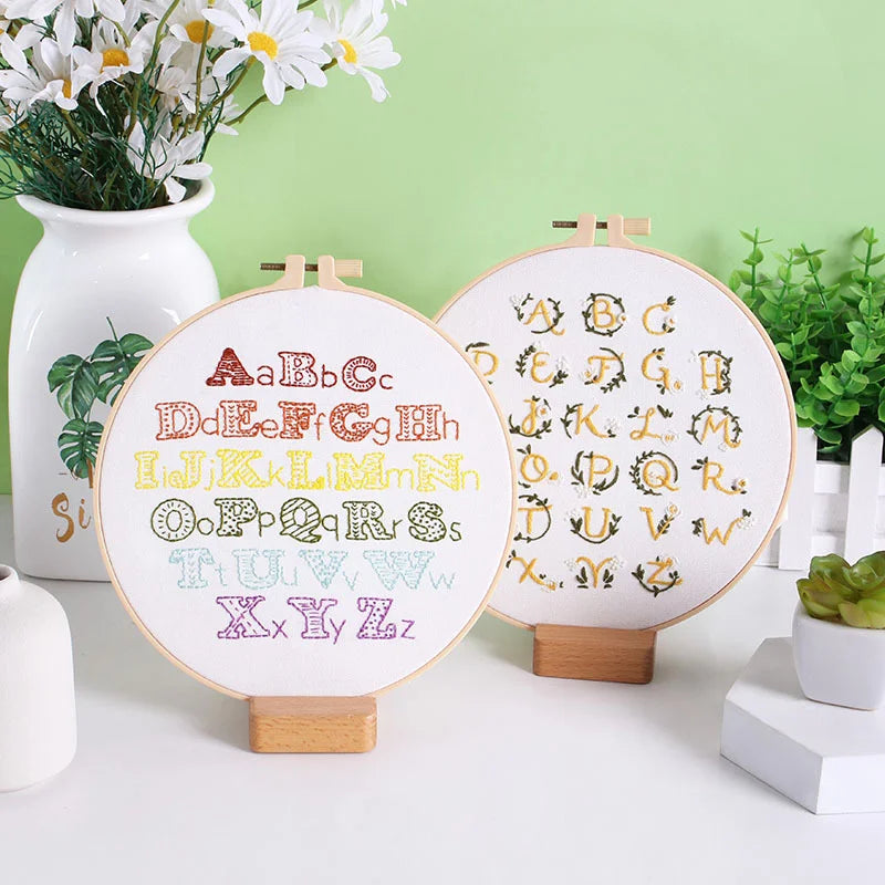 Colorful Alphabet -Themed DIY Embroidery Kits