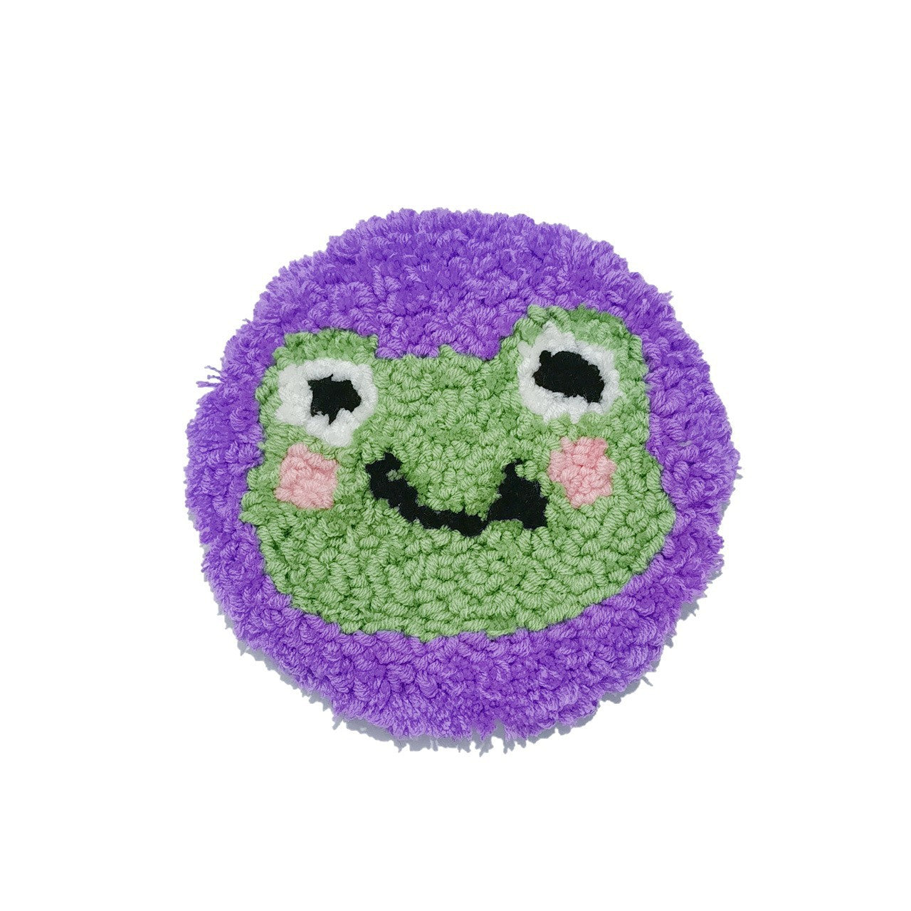 Frog-Patterned Coaster DIY Embroidery Kit