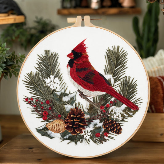 Bird Embroidery DIY Material Kit