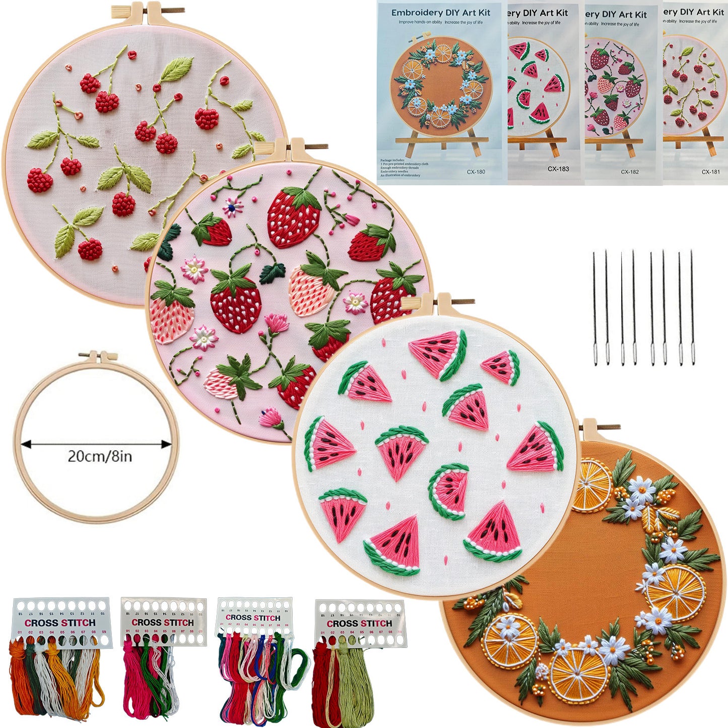 Fruit Embroidery DIY Material Kit