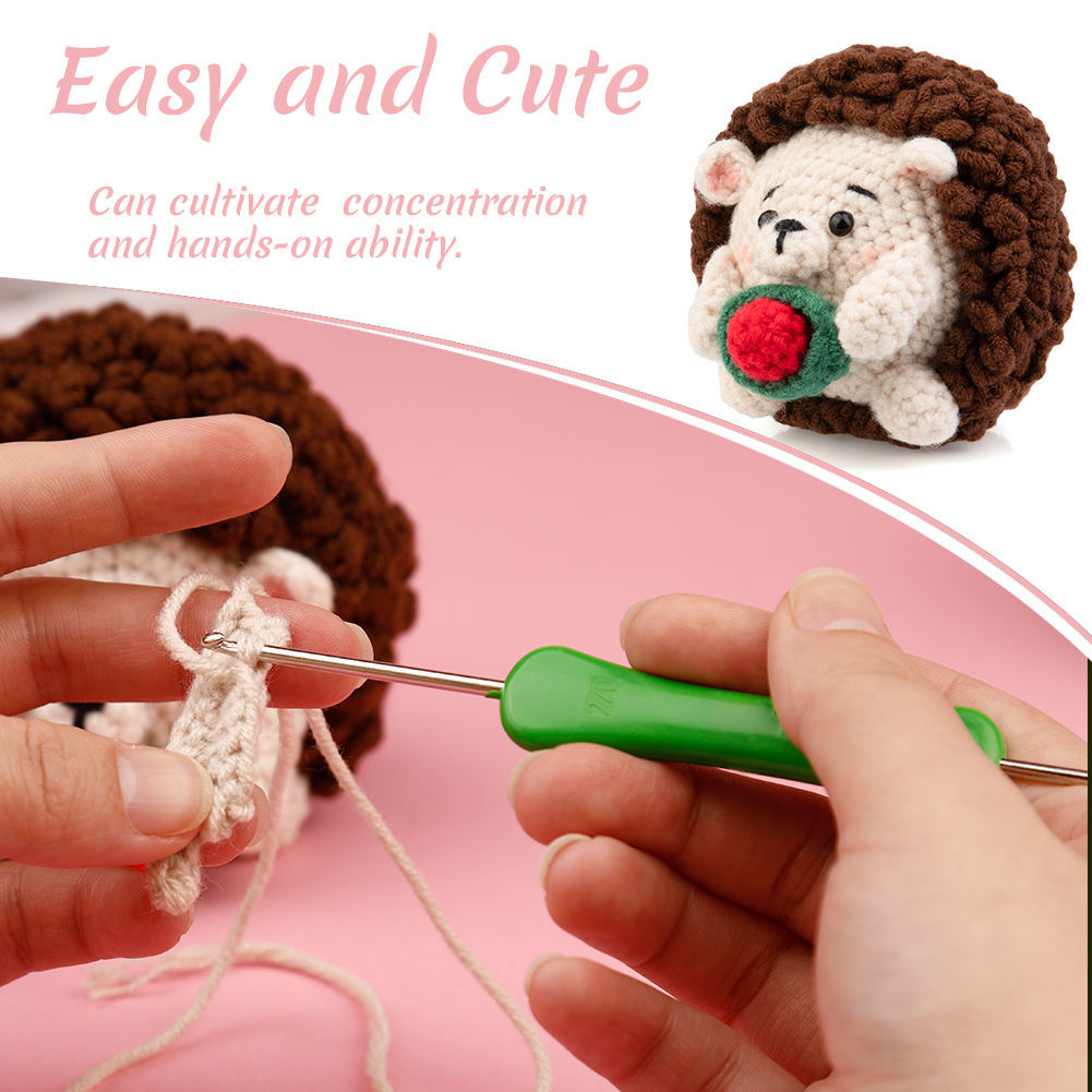 Hedgehog Handmade Crochet DIY Material Kit