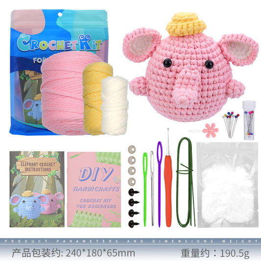 Baby Elephant Handmade Crochet DIY Craft Kit