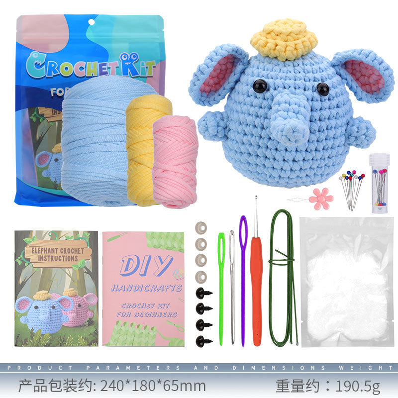 Baby Elephant Handmade Crochet DIY Craft Kit