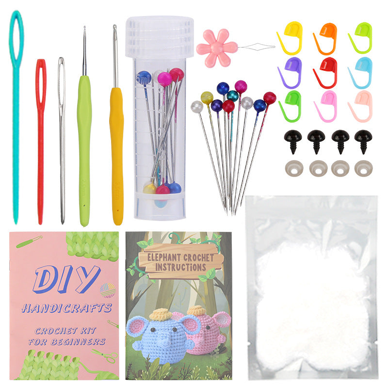 Baby Elephant Handmade Crochet DIY Craft Kit